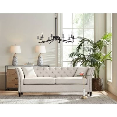 360 Lighting Carlton Modern Table Lamps 28 1/4" Tall Set Of 2 Gray Wash Off White Fabric Drum Shade For Bedroom Living Room Bedside Nightstand Office 8 360 Lighting Carlton Modern Table Lamps 28 1/4" Tall Set Of 2 Gray Wash Off White Fabric Drum Shade For Bedroom Living Room Bedside Nightstand Office - Image 8