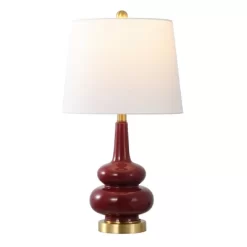 Evie Table Lamp - 23 Inch Height - TBL4610 - Cranberry - Safavieh
