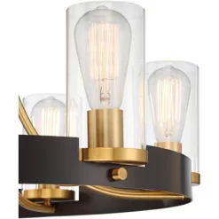 Stiffel Ferrers Dark Bronze Gold Chandelier 26" Wide Clear Glass Shade 6-Light Fixture For Dining Room House Foyer Kitchen Island Entryway Bedroom 10 Stiffel Ferrers Dark Bronze Gold Chandelier 26" Wide Clear Glass Shade 6-Light Fixture For Dining Room House Foyer Kitchen Island Entryway Bedroom -Lighting Discount Store GUEST bcfa5d17 4134 41e7 82db 185fcb27b973