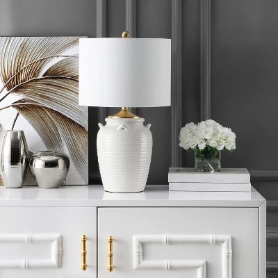 Lener Table Lamp - Ivory - Safavieh 1 Lener Table Lamp - Ivory - Safavieh