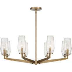 Possini Euro Design Byzantium Warm Gold Chandelier 35" Wide Modern Clear Glass Shade 8-Light Fixture For Dining Room Foyer Kitchen Island Entryway 9 Possini Euro Design Byzantium Warm Gold Chandelier 35" Wide Modern Clear Glass Shade 8-Light Fixture For Dining Room Foyer Kitchen Island Entryway -Lighting Discount Store GUEST bf8ff3df 3014 486c 88db 4df7a2b47667