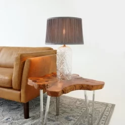 European Hotel-Style LED Table Lamp – Gold, Clear & Grey Glass, 110–120V Plug-In Bedside Or Desk Light -Lighting Discount Store GUEST c09852e8 9a16 4b3f ac46 f547869c38b4