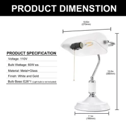 1-Light Table Lamp, White Finish With White Shade, E26 Bulb Base, No Bulbs Included -Lighting Discount Store GUEST c3526b1b d26a 4976 ab8e 0df78251ef0c