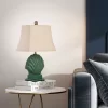 VECELO 25.9 In. Modern Table Lamp, Farmhouse Nightstand Bedside Lamp For Living Room Or Bedroom, Green