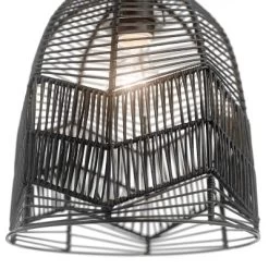 10" 1-Light Zola Pendant Rattan Black - River Of Goods -Lighting Discount Store GUEST c9f8bb8f 44ff 4d90 ac6c c8f62e087061