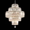 Vienna Full Spectrum Magnificence Chrome Chandelier 18 1/2" Wide Modern Faceted Crystal Glass 18-Light LED Fixture For Dining Room Home Kitchen Island