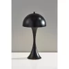 Adesso Lennon Table Lamp Black: Metal Dome Shade, Touch Sensor, ETL Listed, 19.5" Height