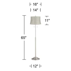 360 Lighting Abba Modern 65" Tall Standing Floor Lamp Skinny Pole Twin Pull Chain Silver Metal Brushed Steel Finish Bedroom Drum Newlin Cream Shade 6 360 Lighting Abba Modern 65" Tall Standing Floor Lamp Skinny Pole Twin Pull Chain Silver Metal Brushed Steel Finish Bedroom Drum Newlin Cream Shade -Lighting Discount Store GUEST cbbc3dee a73f 4ba5 95a5 d0e2d1862540