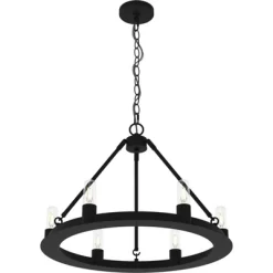6-Light Saddlewood Chandelier Natural Iron - Hunter Fan -Lighting Discount Store GUEST cbec62cc 1c22 47eb 8a57 0b1c720e628e