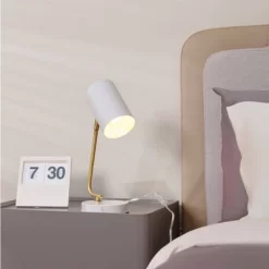 15" Novogratz X Globe Athena White Desk Lamp - Globe Electric -Lighting Discount Store GUEST ccf4f9be 2e1b 4f9d b660 52adf1c0624b