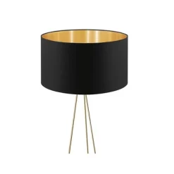 Lighting Discount Store 27 1-Light Camporale Floor Lamp With Interior Fabric Shade Gold - EGLO