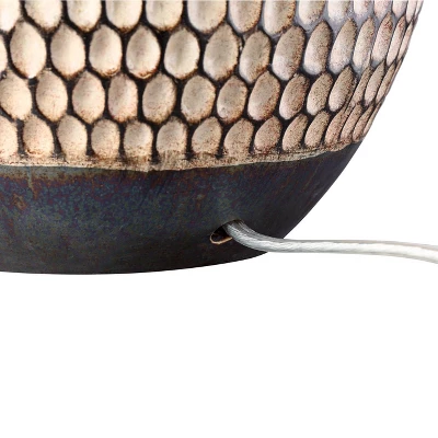 360 Lighting Mid-Century Modern Accent Table Lamp With USB Charging Port 21" High Wood Brown Ceramic Oatmeal Drum Shade Living Room Desk Bedroom 5 360 Lighting Mid-Century Modern Accent Table Lamp With USB Charging Port 21" High Wood Brown Ceramic Oatmeal Drum Shade Living Room Desk Bedroom - Image 5