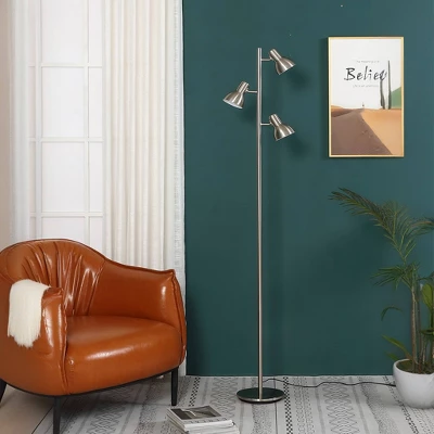 Brightech Ethan Modern Dimmable Integrated LED Tree Floor Lamp Brushed Nickel : LED Tripod ,Smart Home Compatible, UL Listed 7 Brightech Ethan Modern Dimmable Integrated LED Tree Floor Lamp Brushed Nickel : LED Tripod ,Smart Home Compatible, UL Listed - Image 7