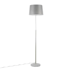 LumiSource March Contemporary Floor Lamp In White Marble And Nickel With Gray Linen Shade: Metal Body, Push Button Foot Switch 13 LumiSource March Contemporary Floor Lamp In White Marble And Nickel With Gray Linen Shade: Metal Body, Push Button Foot Switch -Lighting Discount Store GUEST d1ee1f49 1534 4b56 816f 3a2409412cff