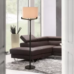 Industrial Floor Lamp With Multi Supports Brushed Black And Light Beige Shade - StyleCraft -Lighting Discount Store GUEST d23bcf32 4470 4337 99f6 a38220ef43cf