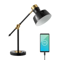 18.5" Allegra Farmhouse Adjustable Cantilever Task Lamp With USB Charging Port (Includes LED Light Bulb) - JONATHAN Y 18 18.5" Allegra Farmhouse Adjustable Cantilever Task Lamp With USB Charging Port (Includes LED Light Bulb) - JONATHAN Y -Lighting Discount Store GUEST d32a152c 9c01 4ad6 b582 d885d0e2517b