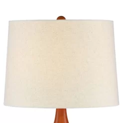 360 Lighting Brice 23" High Small Mid Century Modern Accent Table Lamps Set Of 2 Ivory Wood Ceramic Living Room Bedroom Bedside Off-White Shade -Lighting Discount Store GUEST dfffb6ec cc85 4032 8145 0db97beffa0c