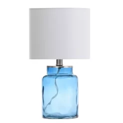 Table Lamp Blue Finish - StyleCraft: Small Bedside Glass Lamp, No Assembly Required, UL Listed -Lighting Discount Store GUEST e0786711 b110 44e6 9f5c e69804aa61f9