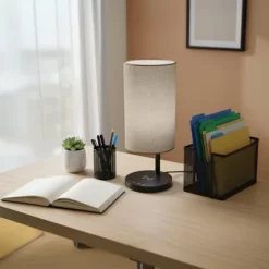 Excello Brands Wellness Series 5-Touch Fabric Shade LED Desk Lamp, 14", Black -Lighting Discount Store GUEST e2ad80a9 0cf9 4eb1 aeac 6bd74257c402