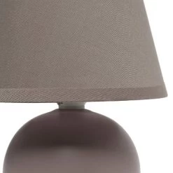 8.66" Petite Ceramic Orb Base Bedside Table Desk Lamp With Matching Tapered Drum Fabric Shade Gray - Creekwood Home 15 8.66" Petite Ceramic Orb Base Bedside Table Desk Lamp With Matching Tapered Drum Fabric Shade Gray - Creekwood Home -Lighting Discount Store GUEST e6d62651 e3c1 457f 9d2b d2fffb8870cf
