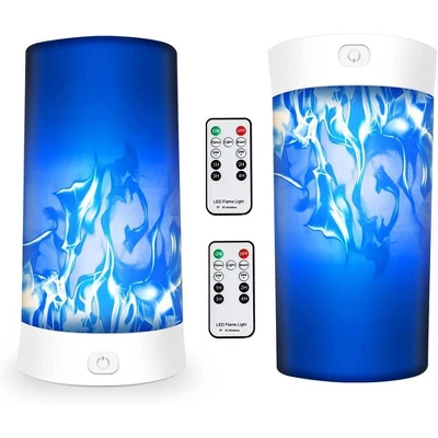 Oumilen LED Blue Flame Effect Lamp, USB Rechargeable 1 Oumilen LED Blue Flame Effect Lamp, USB Rechargeable
