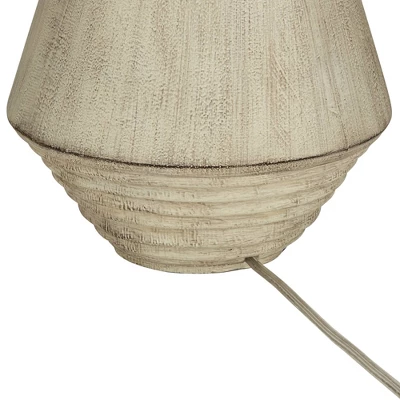 Pacific Coast Lighting Adelis 31" Tall Large Geometric Modern End Table Lamp Beige Faux Bleached Wood Finish Single Living Room Bedroom Bedside House 6 Pacific Coast Lighting Adelis 31" Tall Large Geometric Modern End Table Lamp Beige Faux Bleached Wood Finish Single Living Room Bedroom Bedside House - Image 6