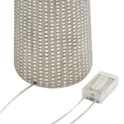Possini Euro Design Elita Mid Century Modern Coastal 64 1/2" Tall Standing Floor Lamp Foot Switch Natural Hammered Pattern Living Room Bedroom House -Lighting Discount Store GUEST e9752794 80a7 4bbb a3bb 8a124bbdcc01