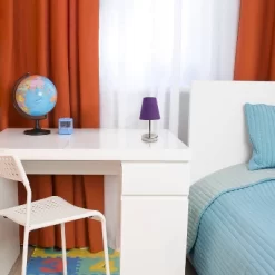 10.5" Petite Metal Stick Bedside Table Desk Lamp In Sand Nickel With Fabric Shade Purple - Creekwood Home 8 10.5" Petite Metal Stick Bedside Table Desk Lamp In Sand Nickel With Fabric Shade Purple - Creekwood Home -Lighting Discount Store GUEST e99d63c0 76f3 4db3 9108 f039fd8f980f