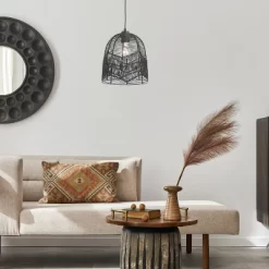 10" 1-Light Zola Pendant Rattan Black - River Of Goods -Lighting Discount Store GUEST e9ffdd10 bba8 4113 9e76 877b533f13e6