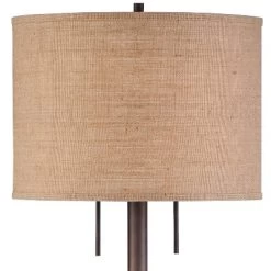 Possini Euro Design Garth Modern Floor Lamp Standing 63 1/2" Tall Oil Rubbed Bronze Burlap Fabric Drum Shade For Living Room Bedroom Office House Home 9 Possini Euro Design Garth Modern Floor Lamp Standing 63 1/2" Tall Oil Rubbed Bronze Burlap Fabric Drum Shade For Living Room Bedroom Office House Home -Lighting Discount Store GUEST eb1d5f9f 3c53 4a30 8ea3 da94abf22b1f