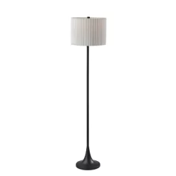 Adesso Eli Floor Lamp Black: 60" Tall, White Linen Shade, 3-Way Rotary Switch, UL Listed 5 Adesso Eli Floor Lamp Black: 60" Tall, White Linen Shade, 3-Way Rotary Switch, UL Listed -Lighting Discount Store GUEST ecb8f98b 7463 4f7d 85b8 c64f510c130a