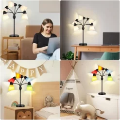 ROTTOGOON Medusa Bedside Table Lamp For Bedroom, Modern Multi Head 5 Shade Lamps, For Night Stands Living Room Kids Room Office -Lighting Discount Store GUEST f09f3118 be04 4ec5 bd3d 915012abc60c