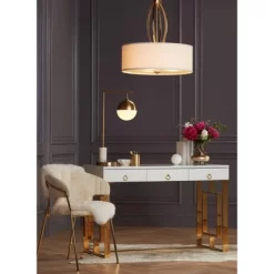 Possini Euro Design Luna Mid Century Desk Table Lamp 26 1/2" High Brass Metal With USB Charging Port Opal Glass Shade For Bedroom Living Room Bedside 14 Possini Euro Design Luna Mid Century Desk Table Lamp 26 1/2" High Brass Metal With USB Charging Port Opal Glass Shade For Bedroom Living Room Bedside -Lighting Discount Store GUEST f1bed036 d898 408d 8225 a9d1914f0d71