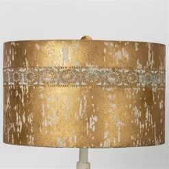 Rustic Vintage Table Lamp With Distressed Finish, 24.80" Tall, Gold And White Home Decor Light, 1pc -Lighting Discount Store GUEST f53e173c 2274 41a4 bbc9 f69d3c9f71a3