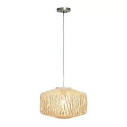 Circular Rattan Pendant Light Beige - Lalia Home