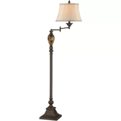 Kathy Ireland Vintage Swing Arm Floor Lamp 61" Tall Bronze Marble Font Faux Silk Shade For Living Room Reading House Bedroom Home 11 Kathy Ireland Vintage Swing Arm Floor Lamp 61" Tall Bronze Marble Font Faux Silk Shade For Living Room Reading House Bedroom Home -Lighting Discount Store GUEST fa572f18 7cec 423a 83e5 2847bc618b18