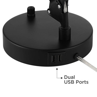 360 Lighting Wyatt 25" High Modern Desk Lamp USB Port Architect Adjustable Height Black Finish Metal Single Home Office Living Room Charging Bedroom 6 360 Lighting Wyatt 25" High Modern Desk Lamp USB Port Architect Adjustable Height Black Finish Metal Single Home Office Living Room Charging Bedroom - Image 6