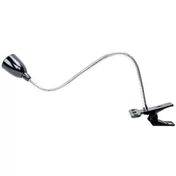 Newhouse Lighting 22 In. Semi-Gloss Black Gooseneck Clip-On Lamp