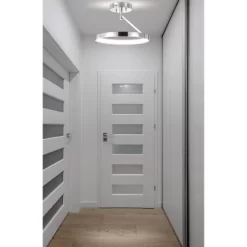 17.5" Metal Owen Dimmable Semi Flush Mount (Includes Energy Efficient Light Bulb) Chrome - JONATHAN Y -Lighting Discount Store GUEST ffc23536 55f7 4c70 9d05 d2dc00ff7718